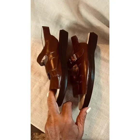 Propet Brown Leather Breeze Strappy Sandals SZ 8.5 W0001 - Picture 9 of 10